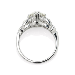 Platinum French + Old European Cut Five Stone Engagement Ring
