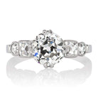 Platinum French + Old European Cut Five Stone Engagement Ring