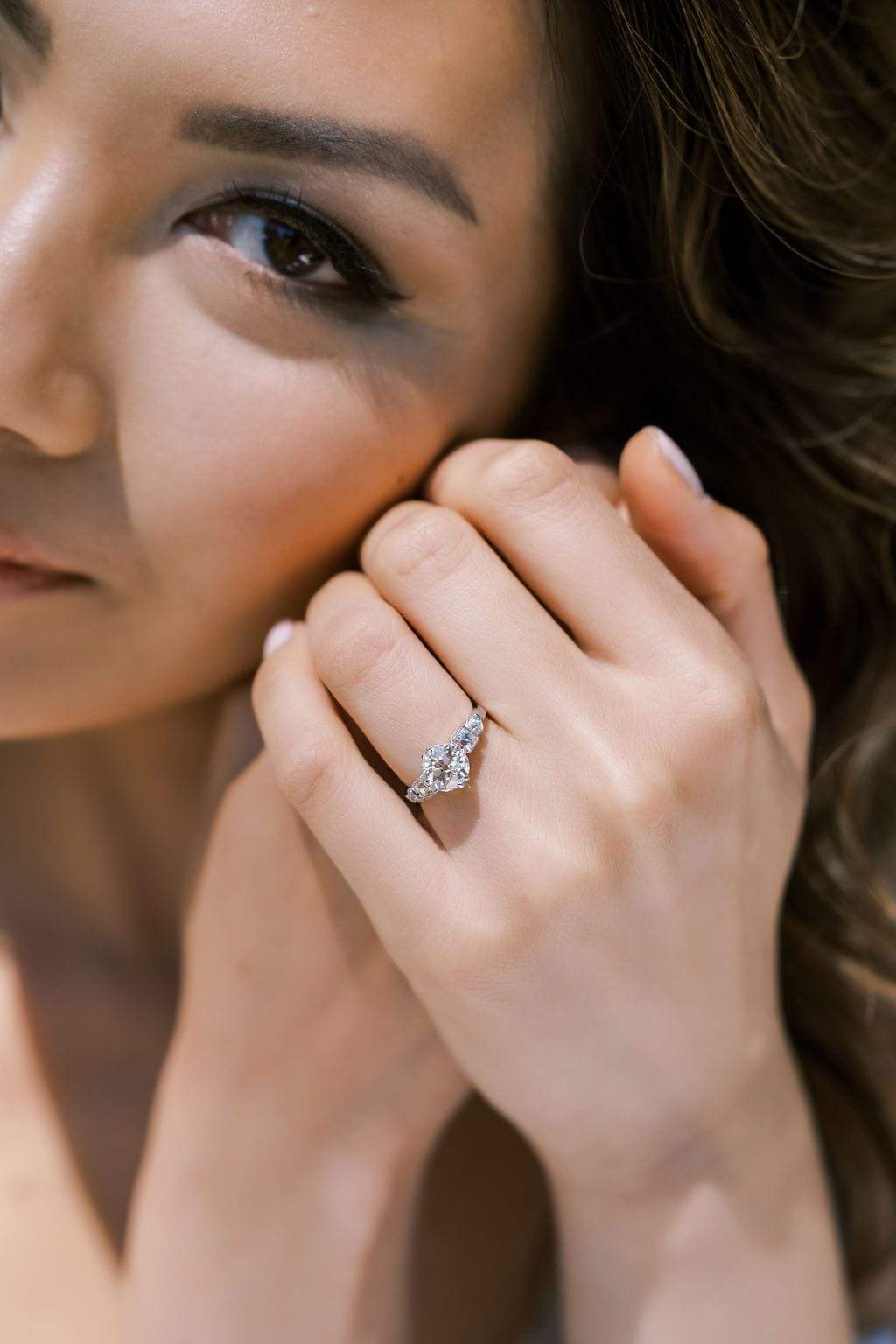 j-k-l color, vs clarity diamond in platinum setting