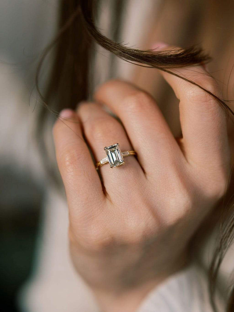 2.08ct Emerald cut diamond Ring