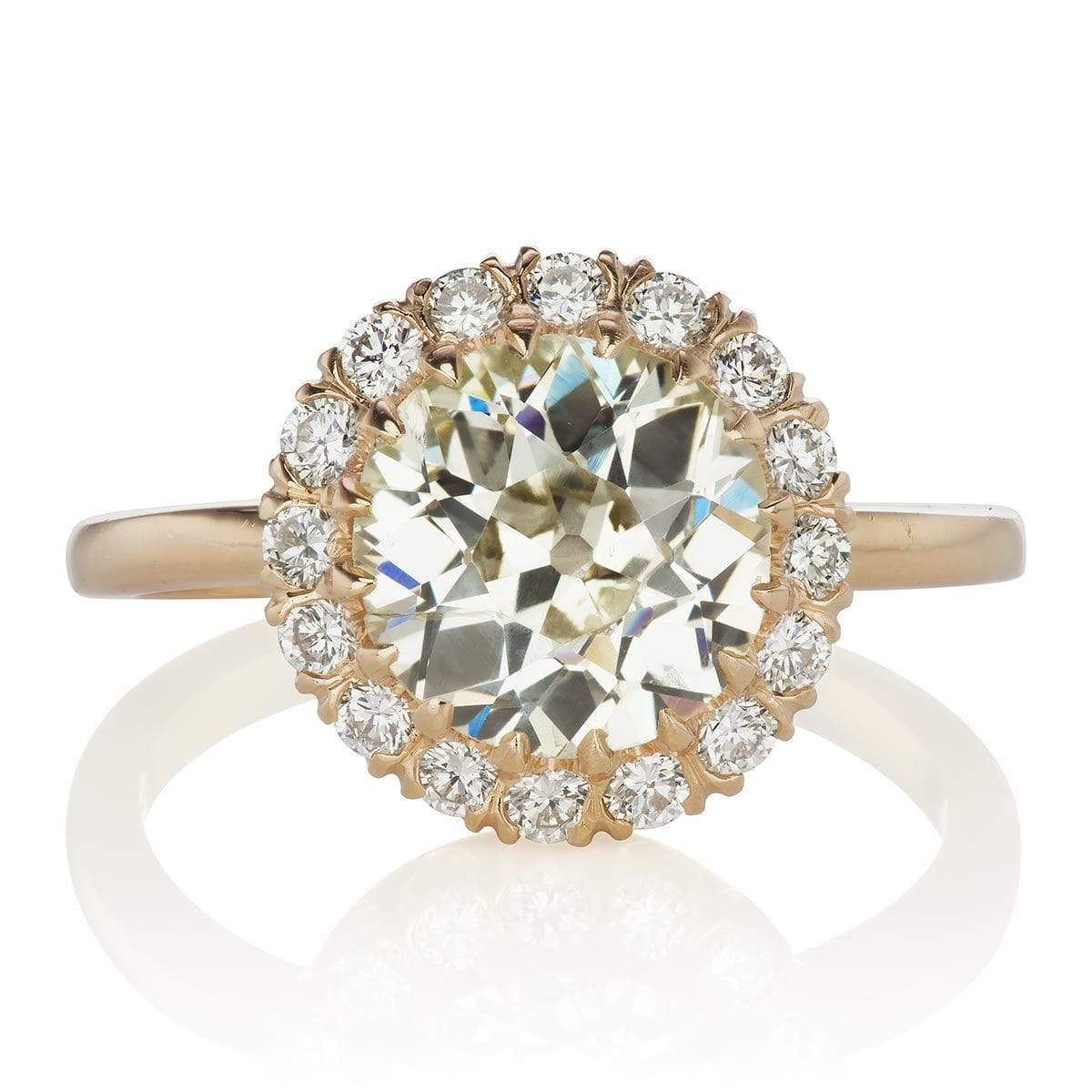 2 Carat Diamond Halo Engagement Ring