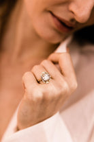 2.14ct old mine cut diamond Antique Art Nouveau Engagement Ring