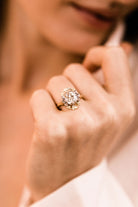 2.14ct old mine cut diamond Antique Art Nouveau Engagement Ring