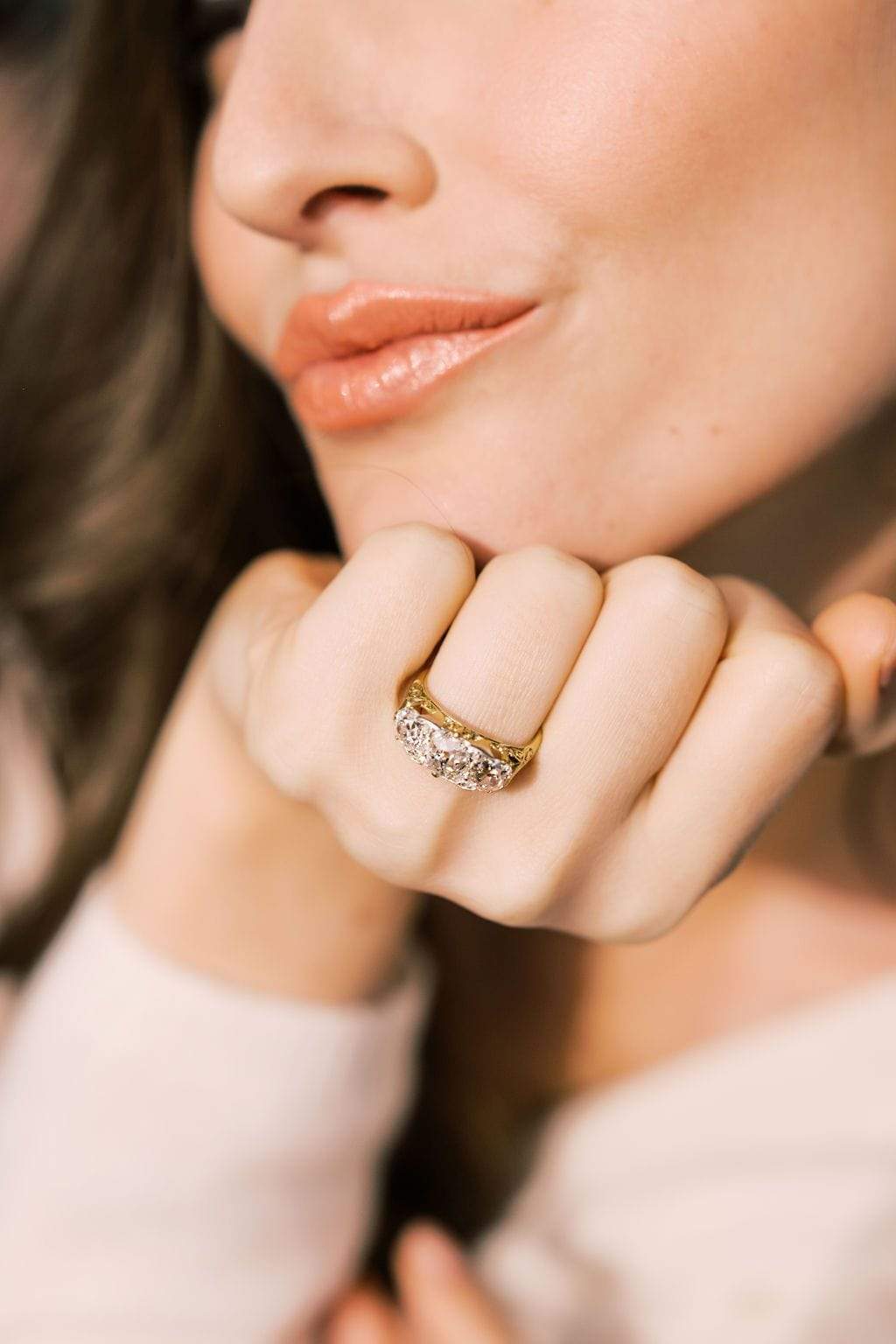 2.15ct old mine cut diamond Ring