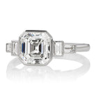 Asscher Cut Diamond Engagement Ring with Baguettes