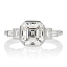Asscher Cut Diamond Engagement Ring with Baguettes