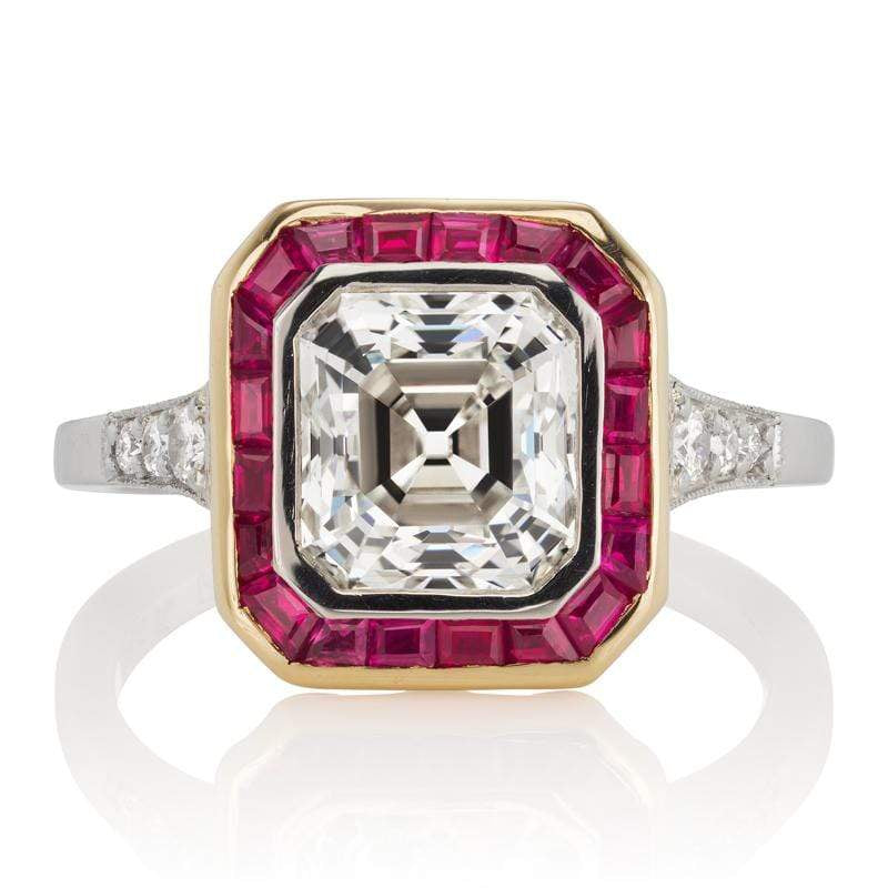 2.24ct Asscher cut diamond Ring