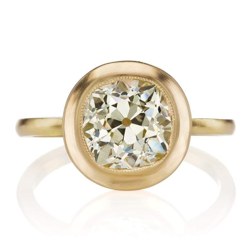 Old Mine Cut Diamond Solitaire Engagement Ring | Victor Barbone