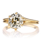 Old Mine Cut Diamond Engagement Ring with Split Shank