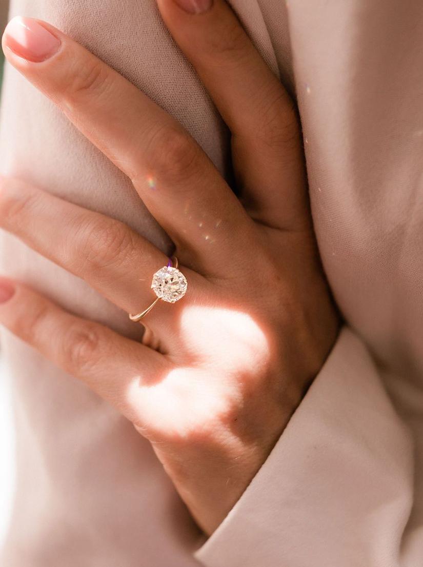 2.35ct old mine cut diamond