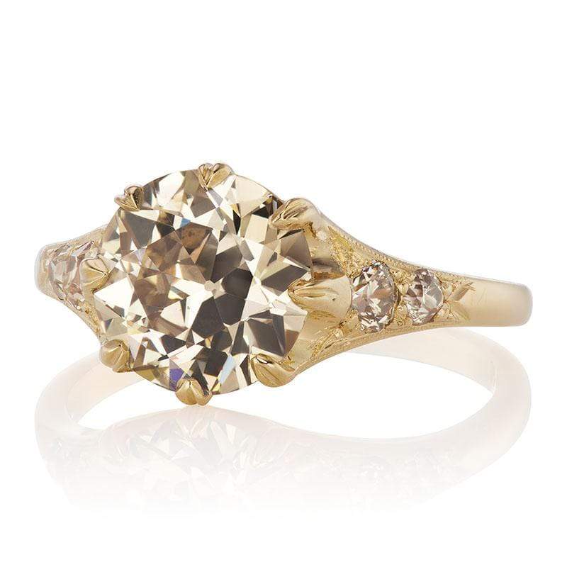 2.38ct transitional cut diamond diamond engagement ring