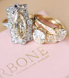 Vintage French Cocktail Ring with 2.44 ct Marquise Cut Diamond