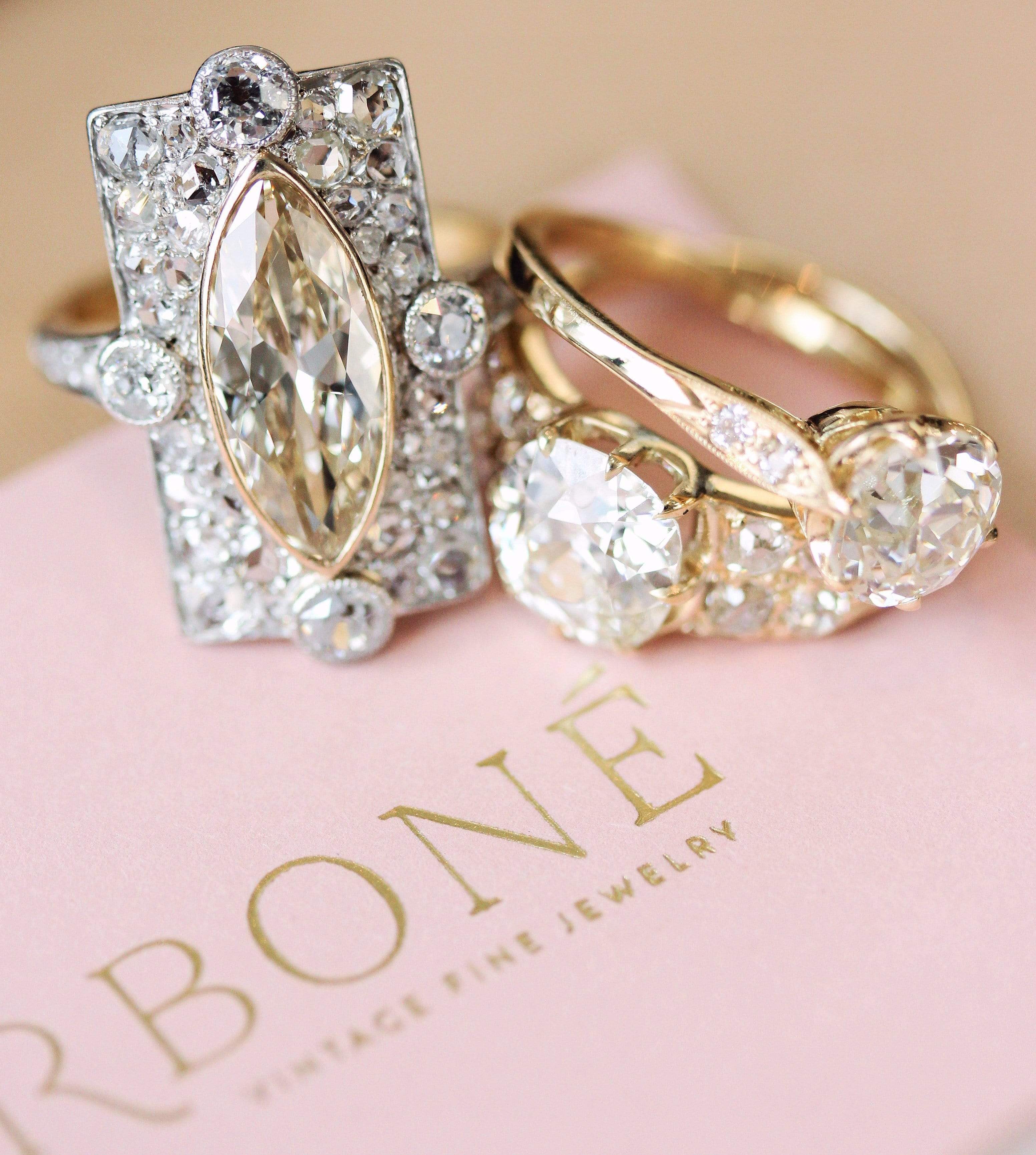 fancy color, si-i clarity in platinum setting