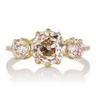 Champagne Old European Cut Diamond Ring 