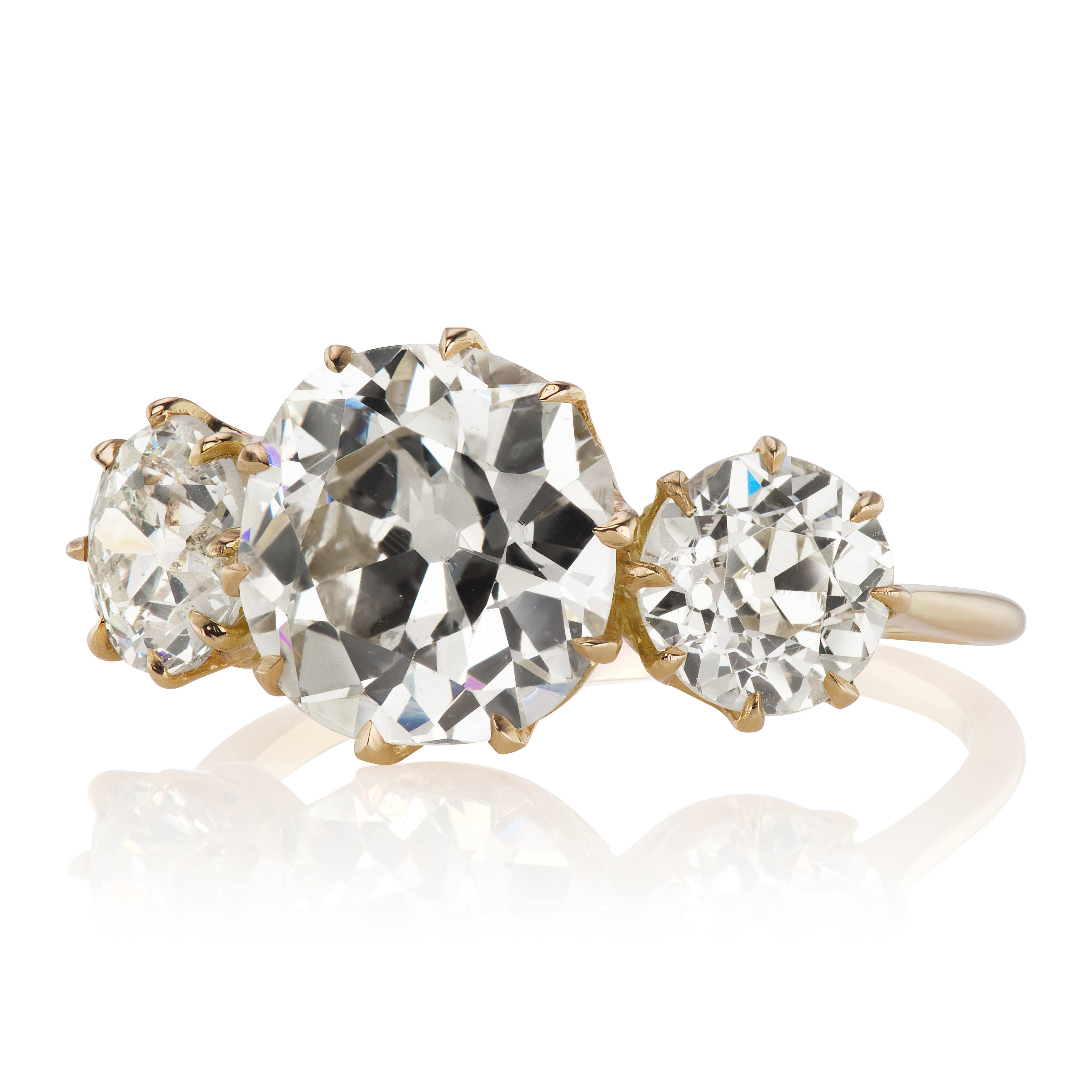 2.49ct old mine cut diamond Ring