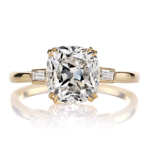 2.50 Carat Antique Style Ring 18kt Yellow Gold Setting
