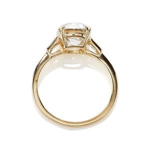 2.50 Carat Antique Style Ring 18kt Yellow Gold Setting