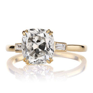 2.50 Carat Antique Style Ring 18kt Yellow Gold Setting