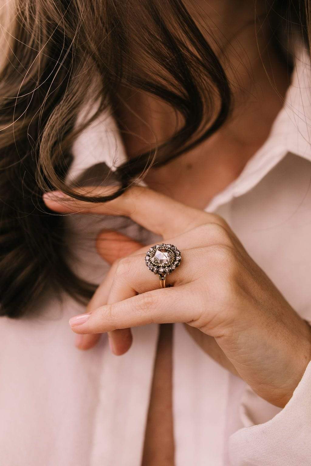 2.51ct rose cut diamond