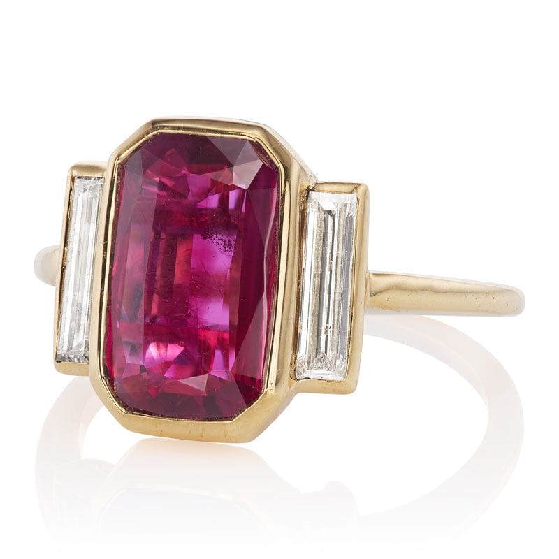 2.52ct heated burmese ruby diamond engagement ring with gemstone