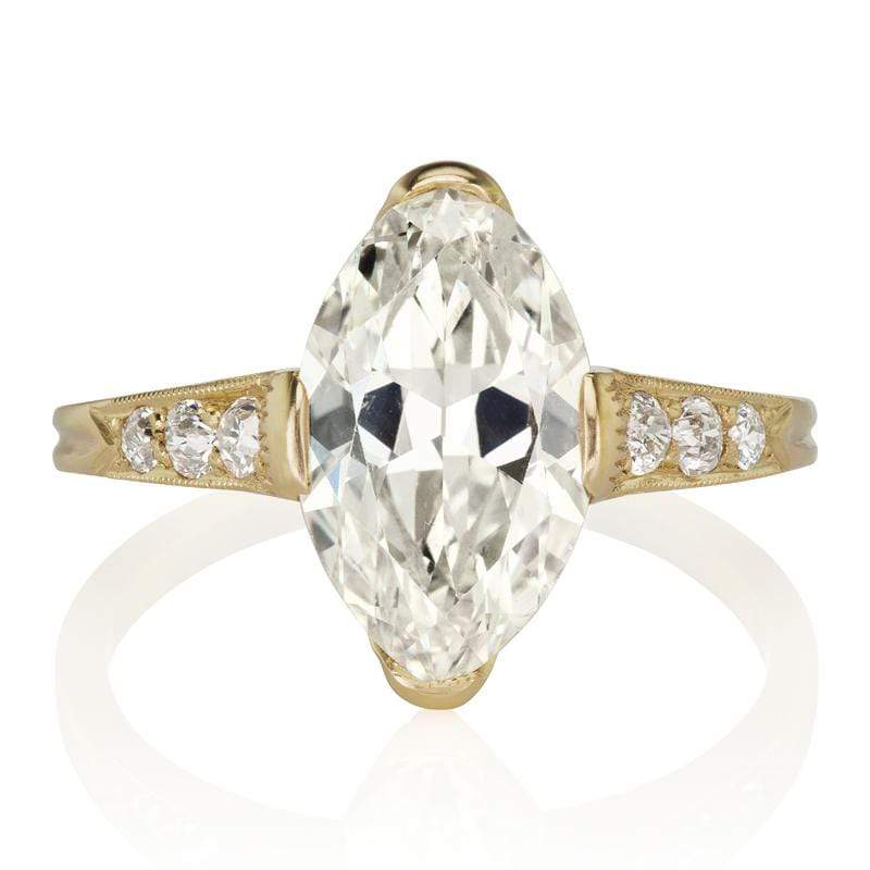 2.52 carat Marquise Diamond in Yellow Gold Setting