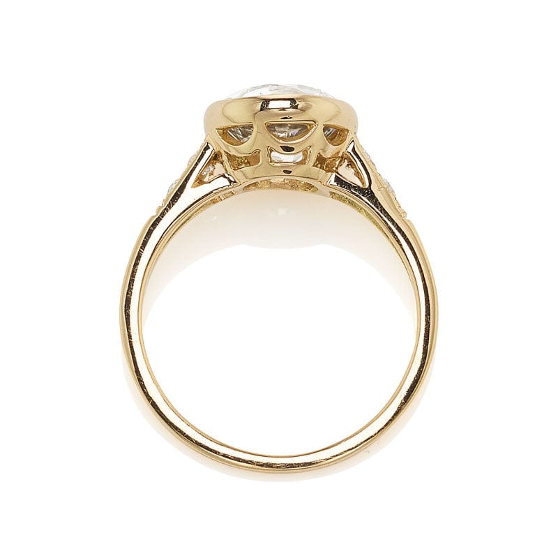 2.53 ct Diamond Bezel-Set in 18 Karat Yellow Gold