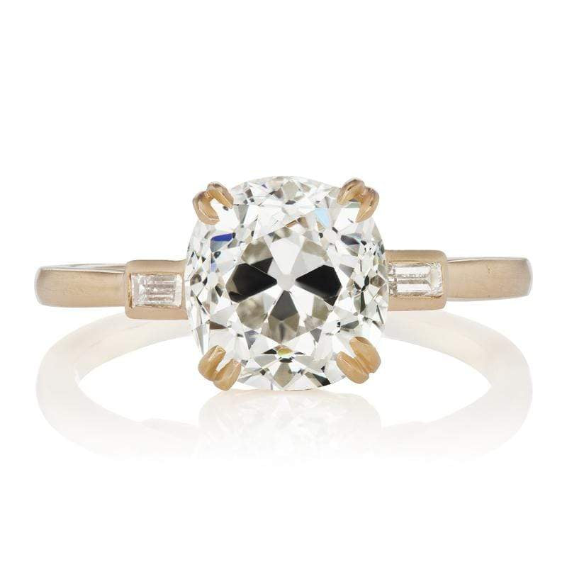 2.5 Carat Engagement Ring With Baguette Side Stones
