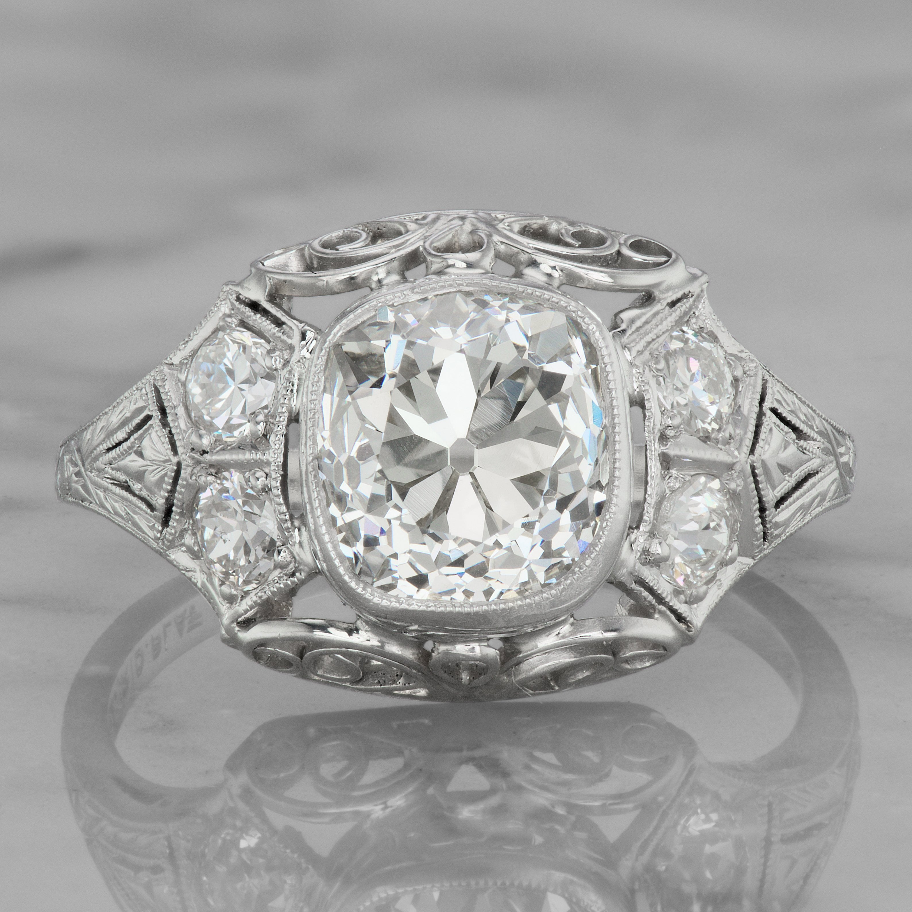 2.58ct old mine cut cushion