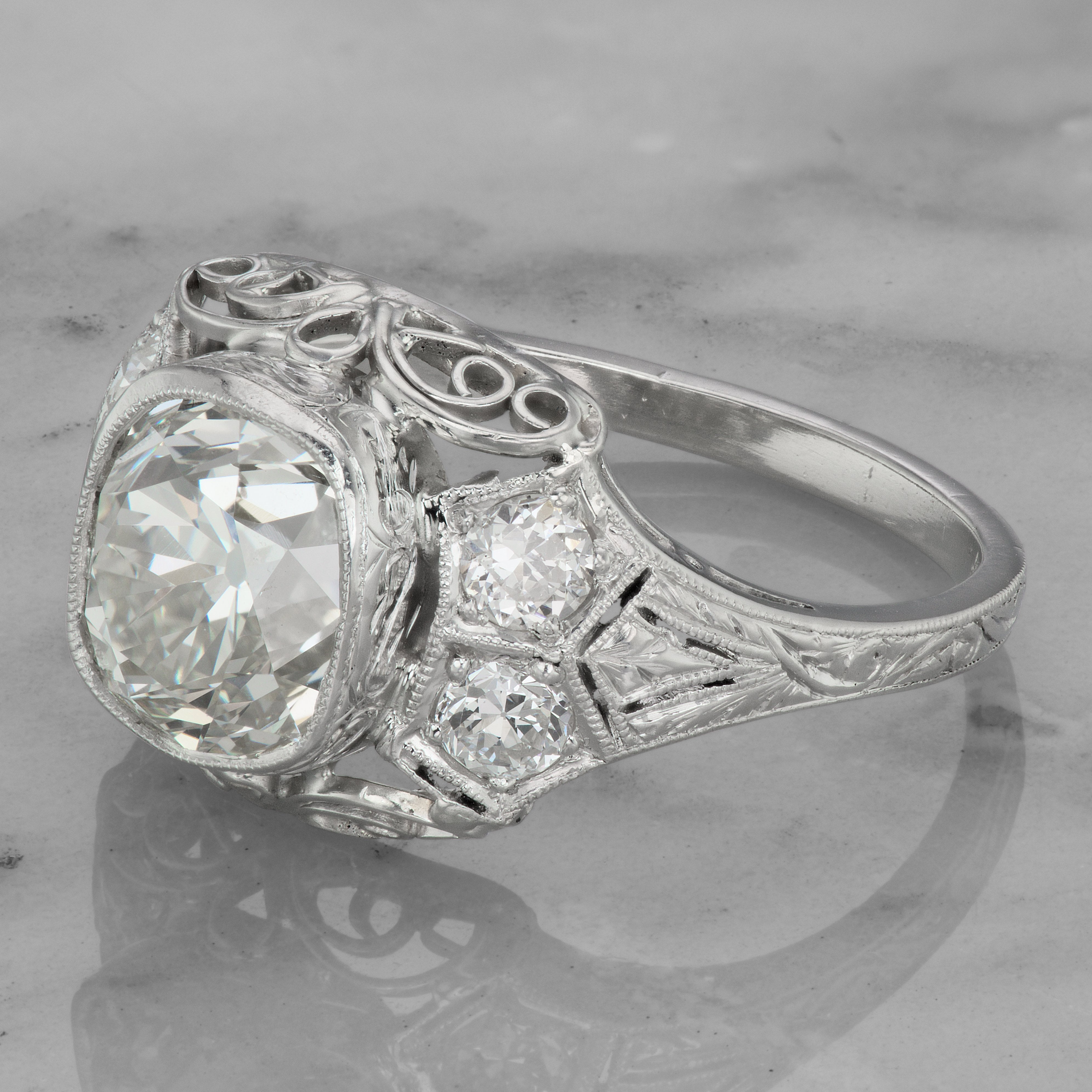 2.58ct old mine cut cushion