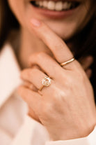 2.60ct old European cut diamond 8 Prong Solitaire Engagement Ring