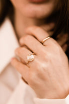 2.60ct old European cut diamond 8 Prong Solitaire Engagement Ring