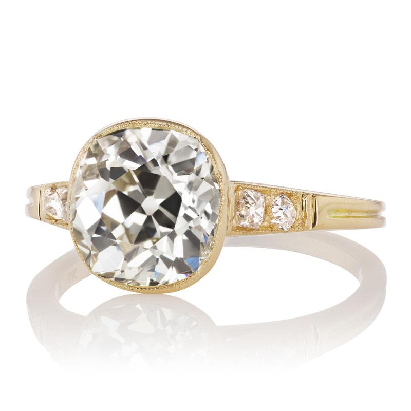 2.60ct old mine cut diamond Rings