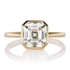 2.61 carat VVS2 Asscher Cut Engagement Ring in Sleek Minimal Design