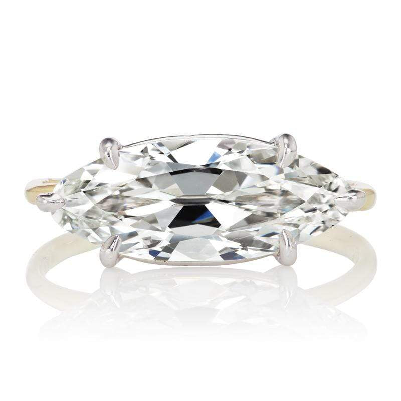 2.65 ct East-West Oval Cut Diamond Engagement Ring