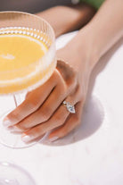 2.65 ct East-West Oval Cut Diamond Engagement Ring