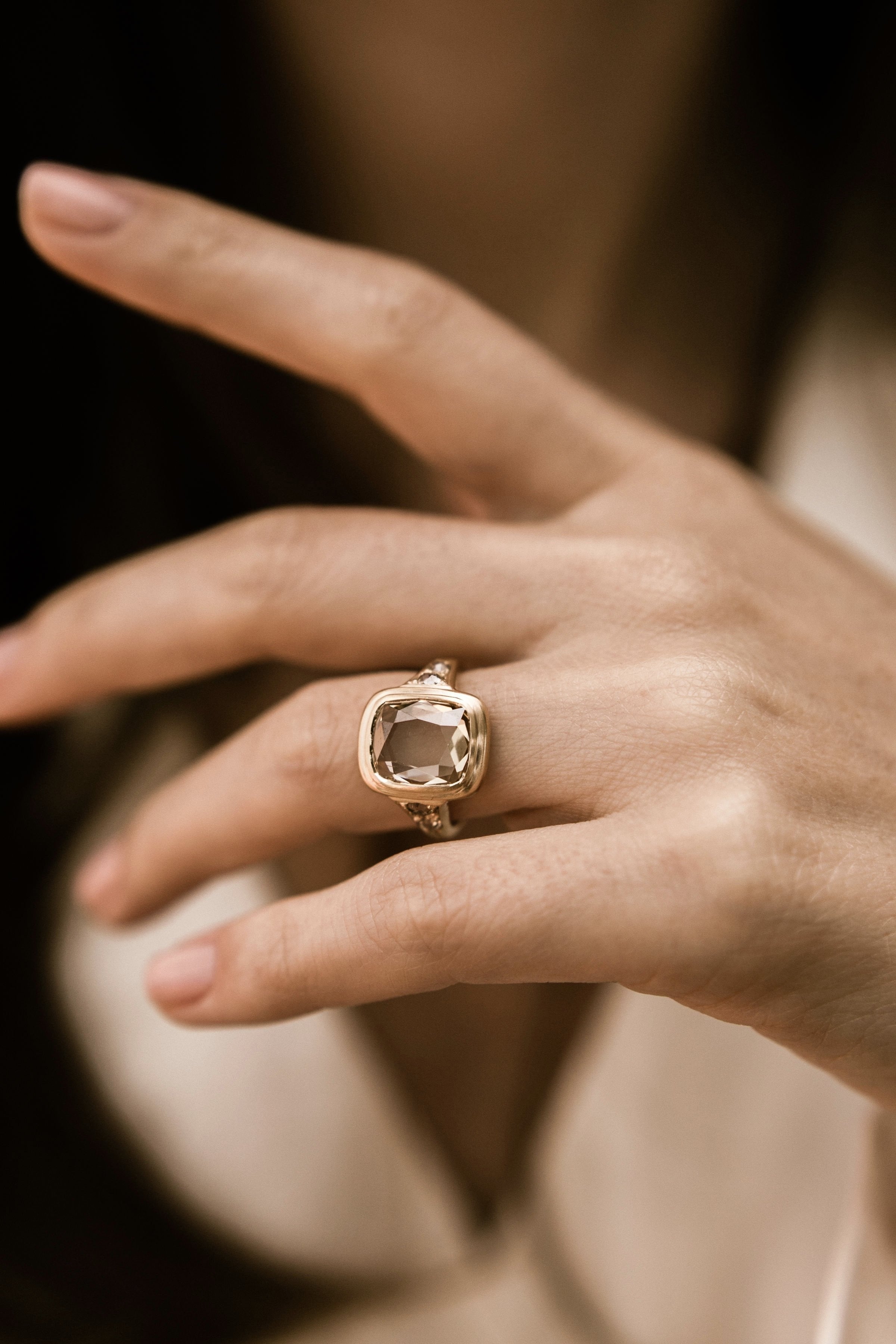 2.70ct rose cut diamond