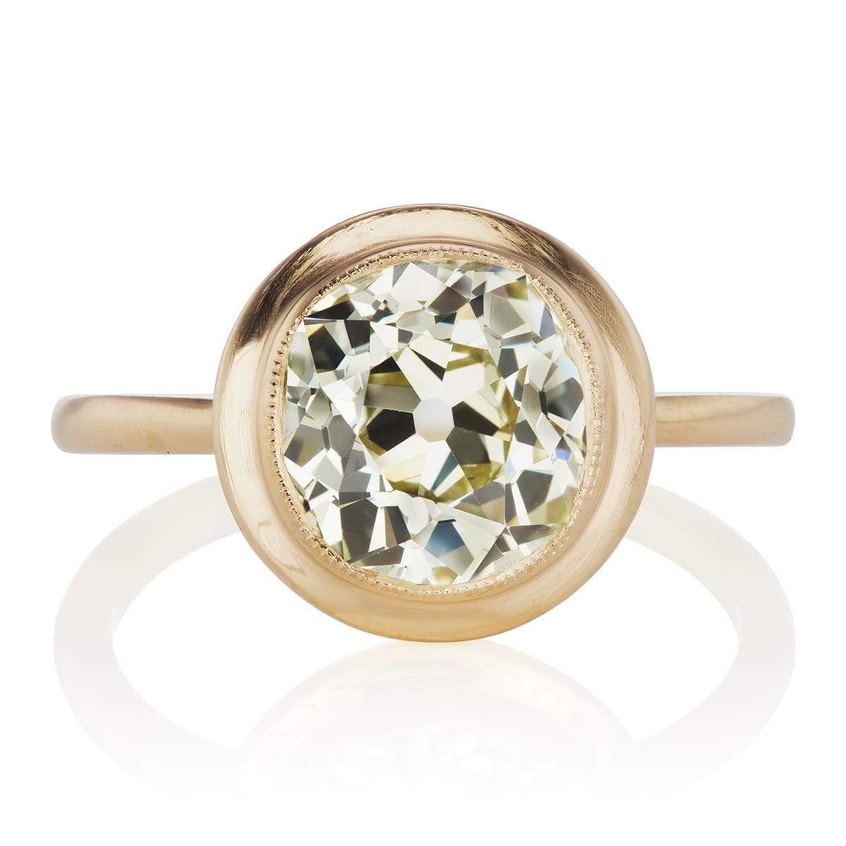 2.72 ct Bezel Set Solitaire Engagement Ring