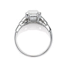 2.76 ct Carré Cut Vintage Platinum Engagement Ring