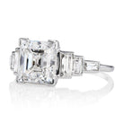 2.76 ct Carré Cut Vintage Platinum Engagement Ring