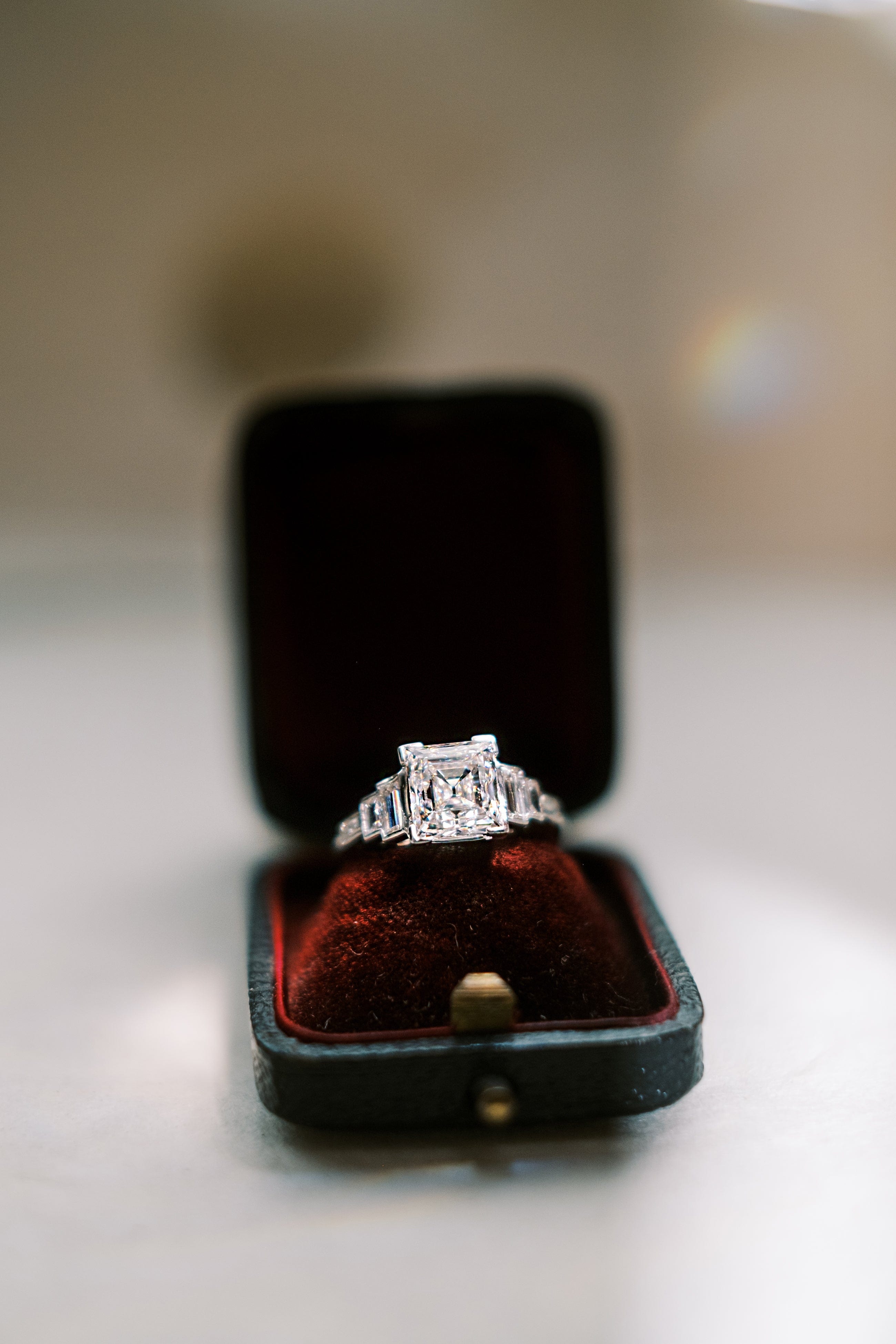 g-h-i color, vs clarity diamond in platinum setting