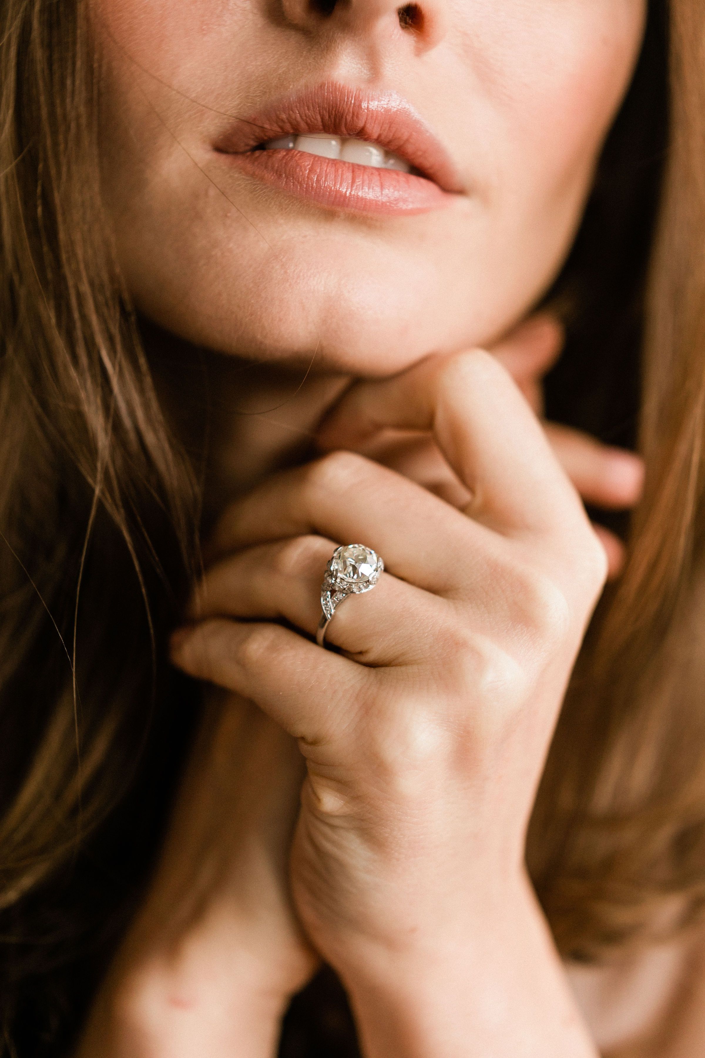 2.85ct old European cut diamond