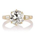 2.85ct old European cut diamond Ring