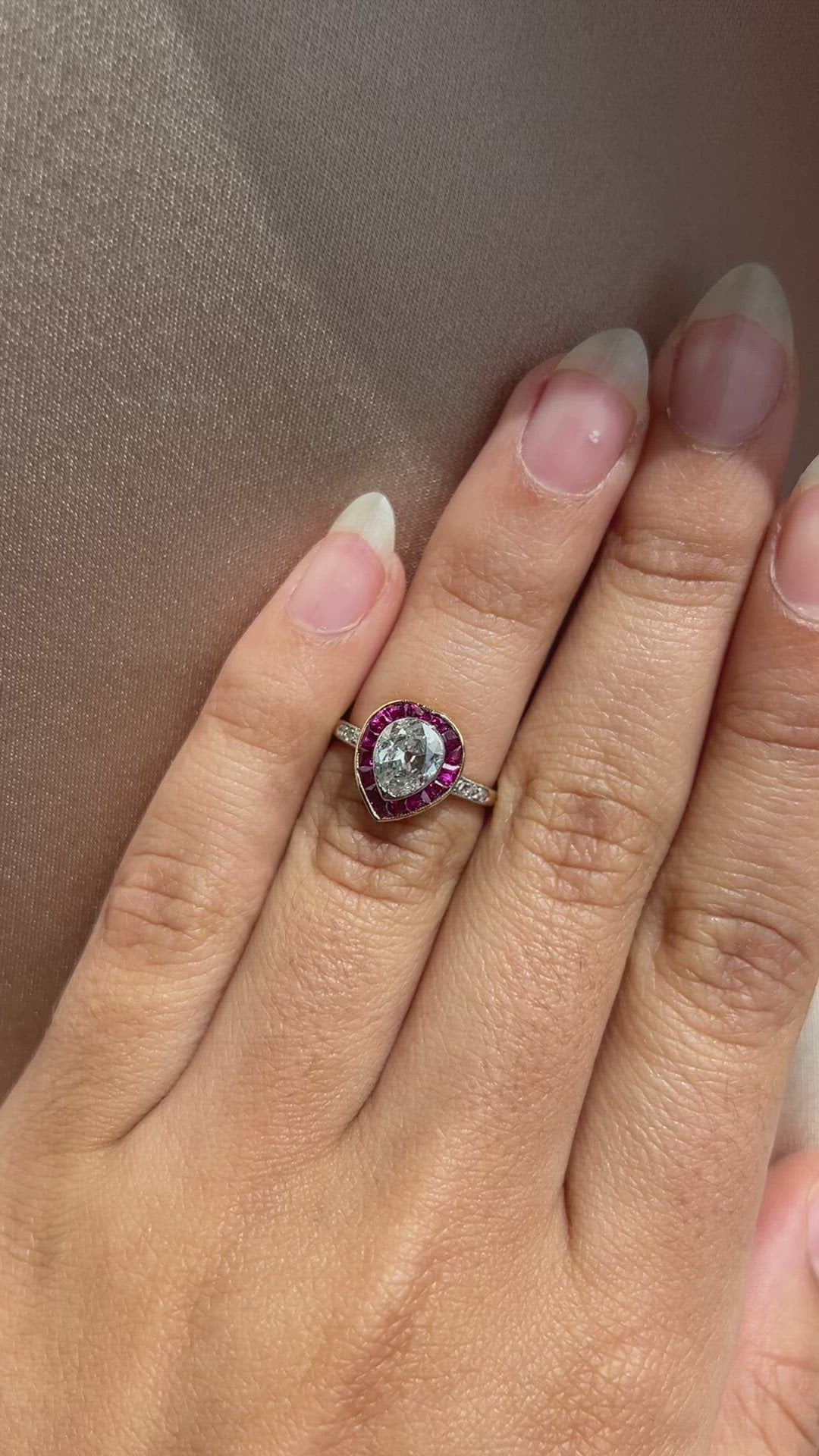  videos and images of vintage -Pear cut diamond 