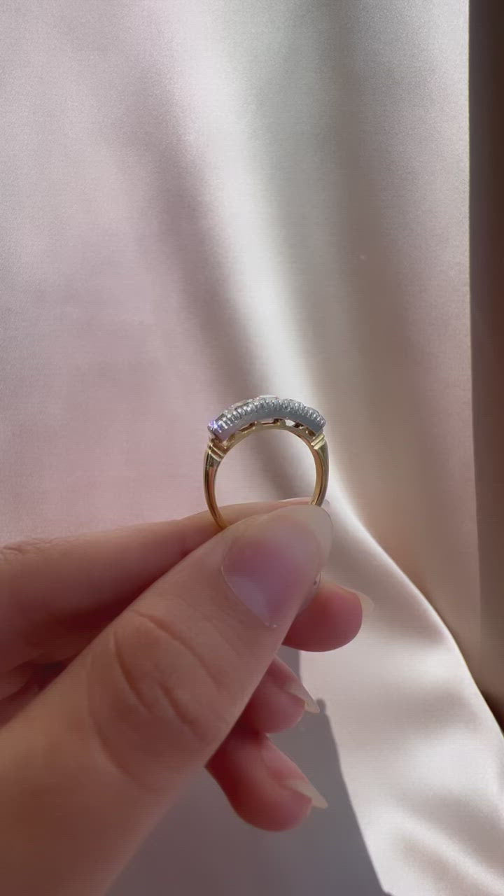 diamond in yellow gold setting