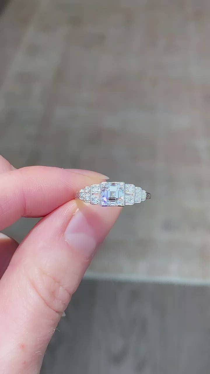  videos and images of vintage Rings-Step  cut diamond Rings