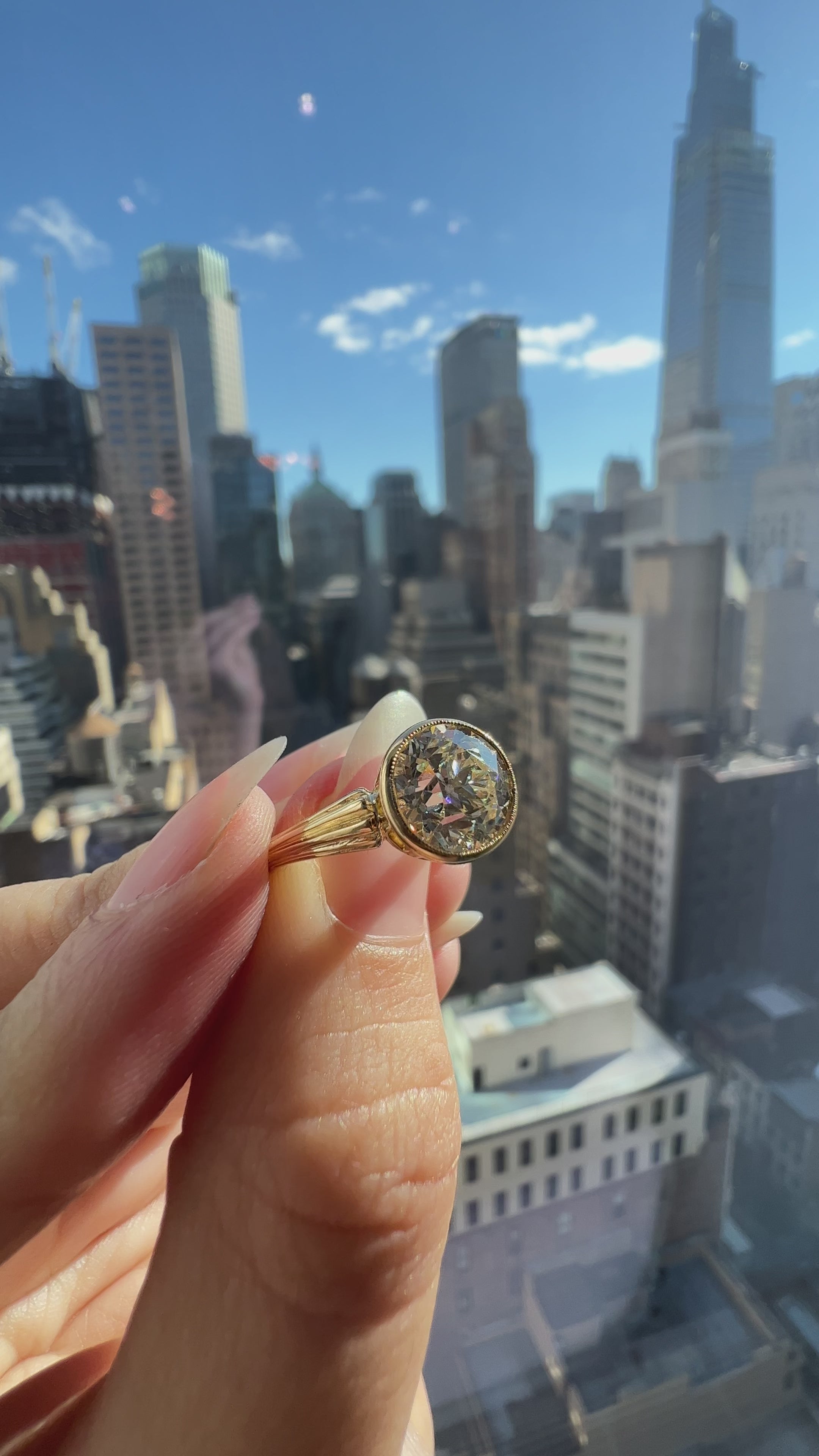 j-k-l color, vs clarity diamond in yellow gold setting