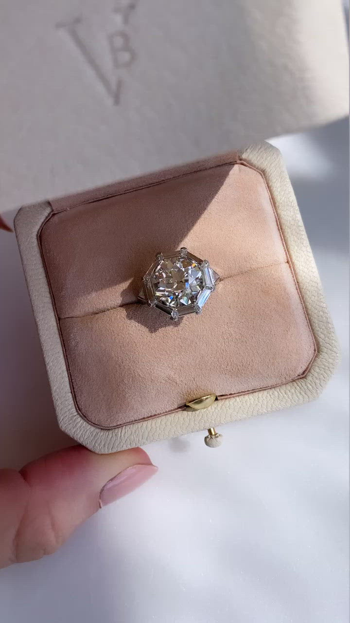 j-k-l color, vs clarity diamond in platinum setting