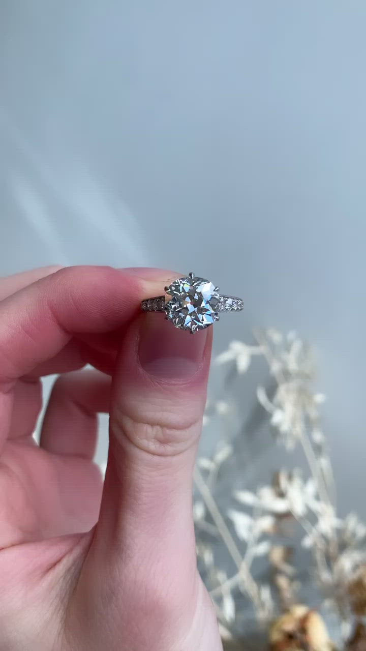 j-k-l color, vs clarity diamond in platinum setting