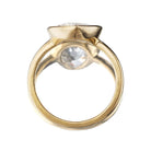 Pear Diamond in Delicate Yellow Gold Bezel Setting