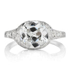 3.01ct antique cushion Hidden Halo Engagement Ring Circa 1925